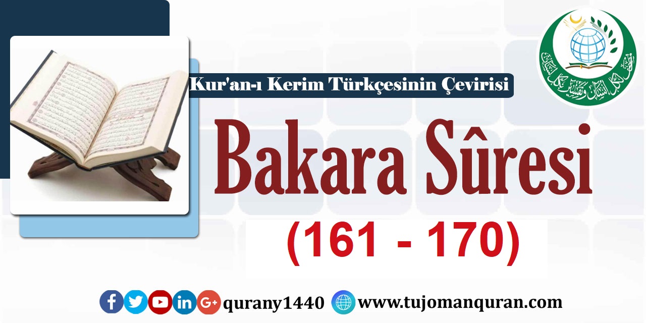 Kur'an-ı Kerim Türkçesinin Çevirisi -  Bakara Sûresi (161 - 170)